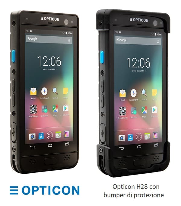 Opticon H28 è un palmare  professionale Android con  lettore di codici a barre 2D