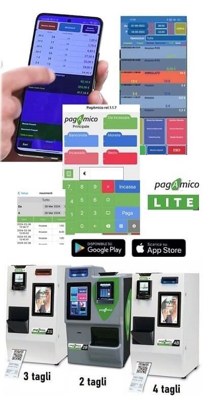 APP per controllo da smartphone cassa automatica Controlla gli incassi e la situazione contabile delle tue attività ovunque ti trovi