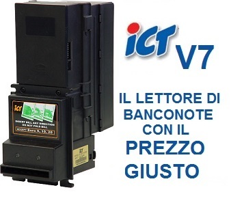 ICT V7 lettore di banconote per distributore automatico Il lettore di banconote ICT V7 è economico ed affidabile