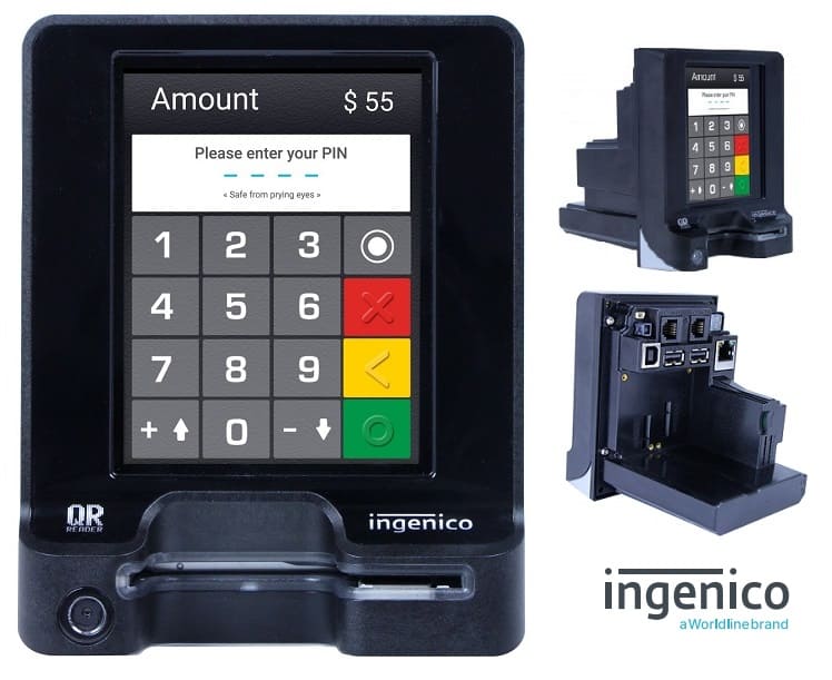 Ingenico Self-5000 terminale per vending Pos All in one Self 5000 terminale per pagamenti con carta di credito e bancomant per applicazioni vending e kiosk