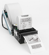La stampante kiosk Zebra KR203 supporta un rotolo di diametro fino 200mm